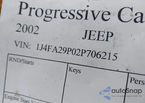 2002 Jeep Wrangler Se из США, поврежденный, VIN 1J4FA29P02P706215